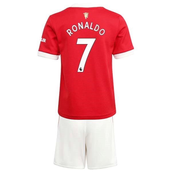 Camiseta Manchester United NO.7 Ronaldo 1ª Kit Niño 2021 2022